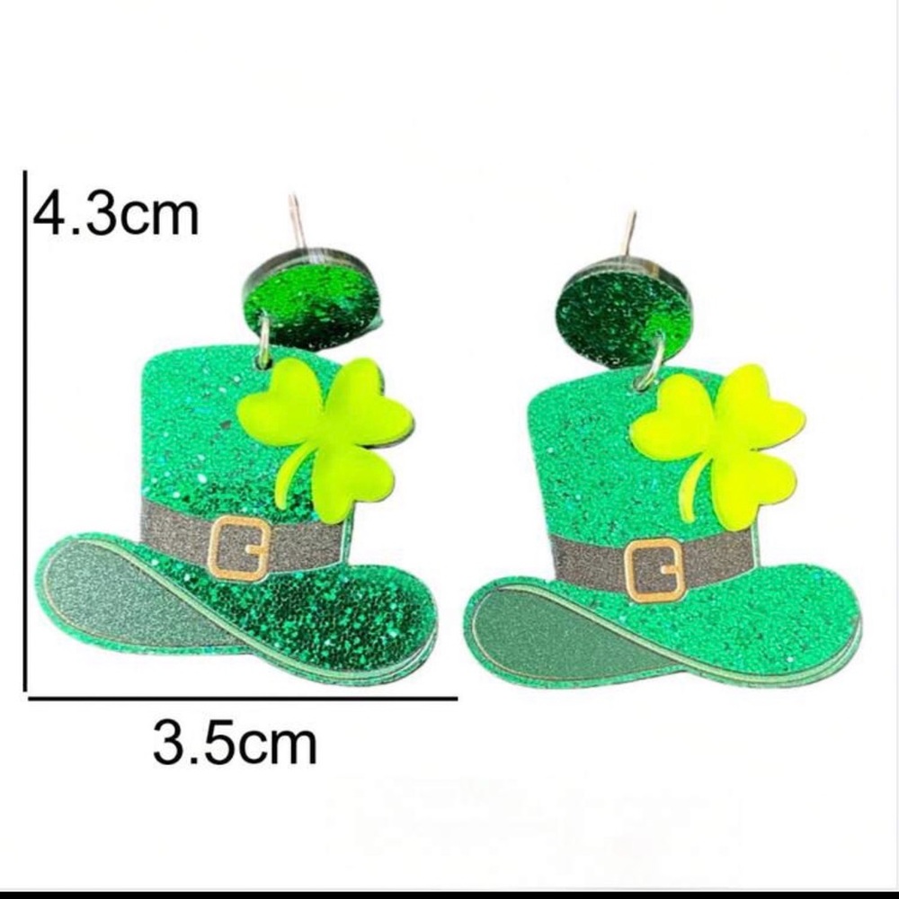 “Buy Now” price for one pair of St Patrick’s Day earrings Your choice - Picture 2 of 5